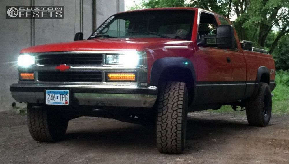 1998 Chevrolet K1500 with 15x10 -43 American Racing Baja and 33/12.5R15 ...