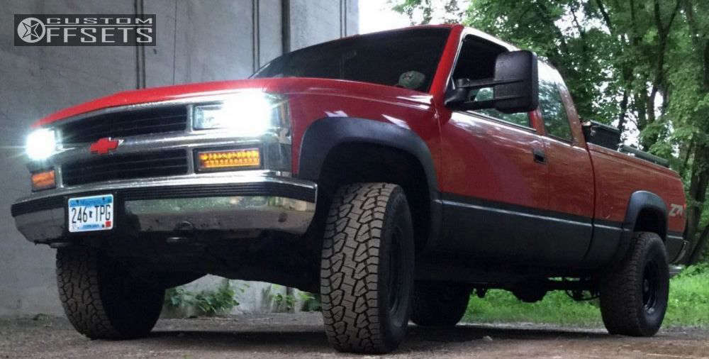 1998 Chevrolet K1500 with 15x10 -43 American Racing Baja and 33/12.5R15 ...