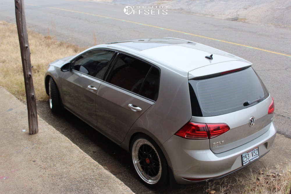 2017 Volkswagen Golf with 19x7.5 40 Forgestar M14 and 255/45R19 ...