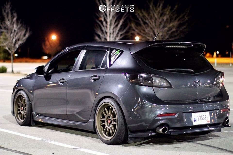 2010 Mazda MazdaSpeed3 with 18x8.5 35 Aodhan Ah07 and 245/45R18