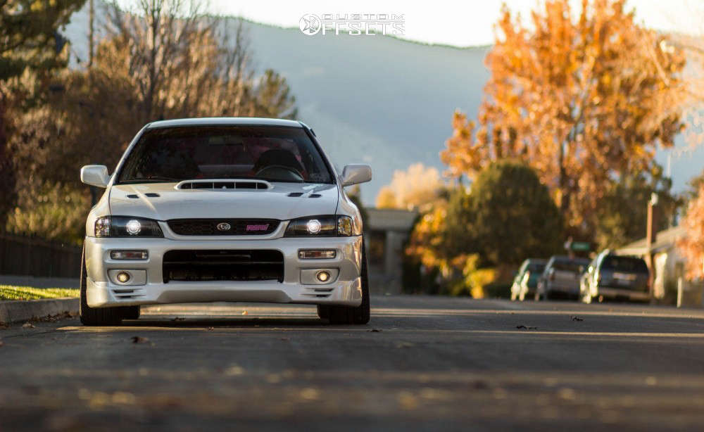 1993 Subaru Impreza with 17x8 35 AVID1 AV20 and 235/40R17 Falken