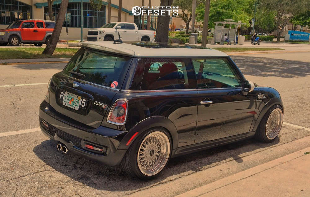 2011 Mini Cooper with 17x8.5 20 ESM 002r and 195/45R17 Yokohama S Drive ...