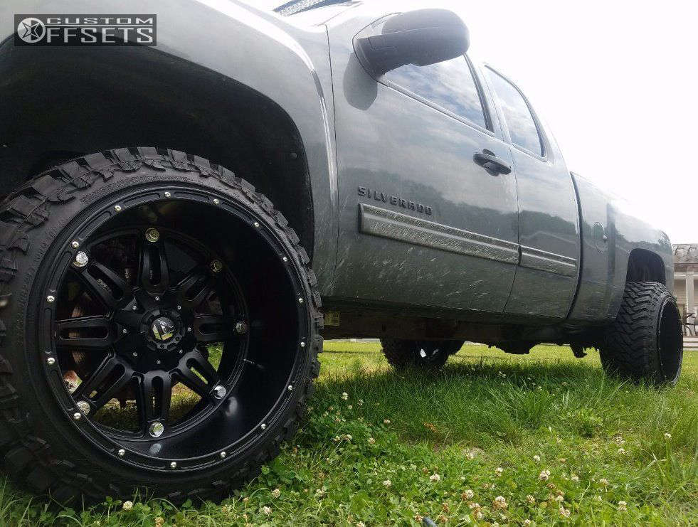2011 Chevrolet Silverado 1500 with 22x14 76 Fuel Hostage and 33/12