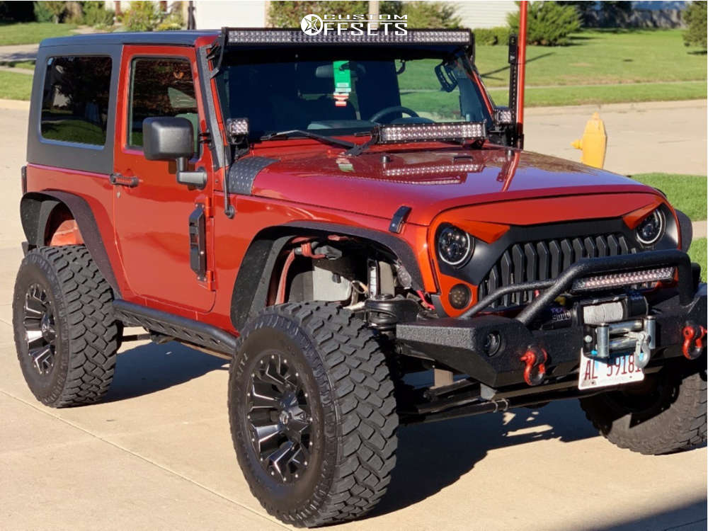 2009 Jeep Wrangler JK with 17x9 12 Fuel Assault and 33/12.5R17