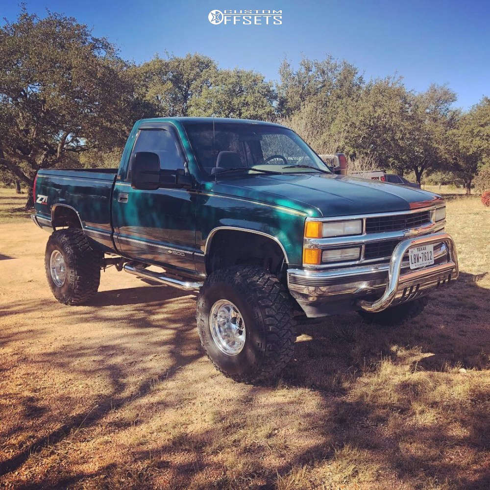 1995 Chevrolet K1500 with 15x12 -73 Mickey Thompson Classic