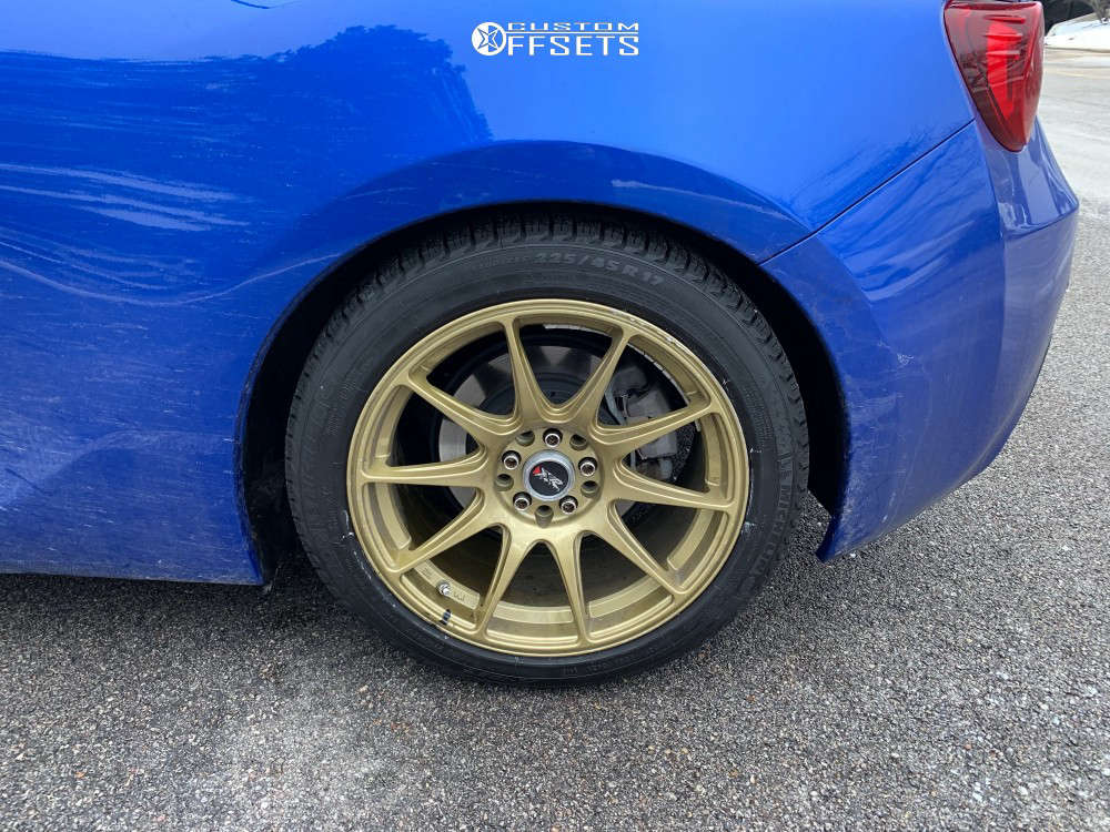 2016 Subaru BRZ with 17x8.25 35 XXR 527 and 225/45R17 Michelin X