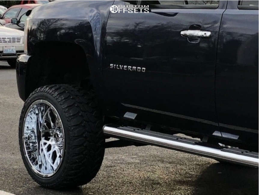 Vision Rocker Chrome 2010 Chevrolet Silverado 1500 with 22x12 -51 Vision Rocker and 33/12 ...