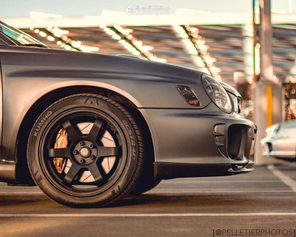 2003 Subaru WRX STI with 17x9 38 Rota Grid and 255/40R17 Kumho Ecsta ...