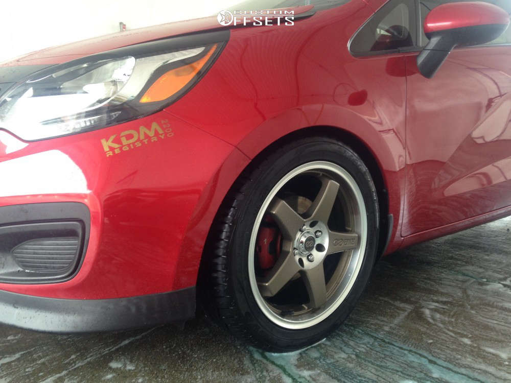 2013 Kia Rio with 17x7 45 Enkei Ev5 and 225/45R17 Toyo Tires Extensa Hp ...