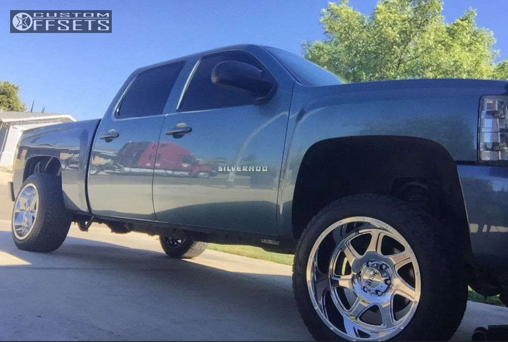 2011 Chevrolet Silverado 1500 with 20x12 -44 Moto Metal MO976 and 285 ...