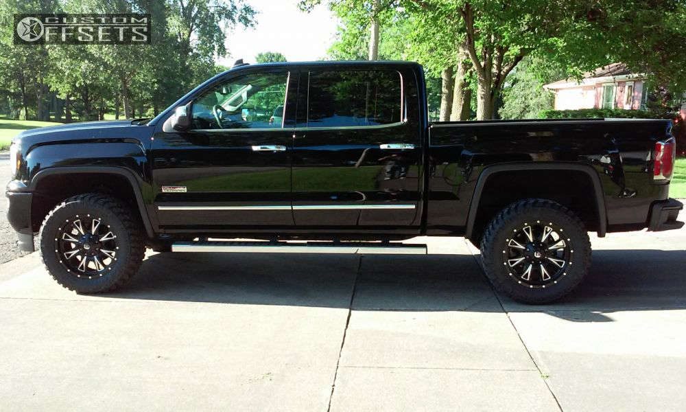 2016 GMC Sierra 1500 with 20x9 1 Fuel Throttle and 305/55R20 Nitto