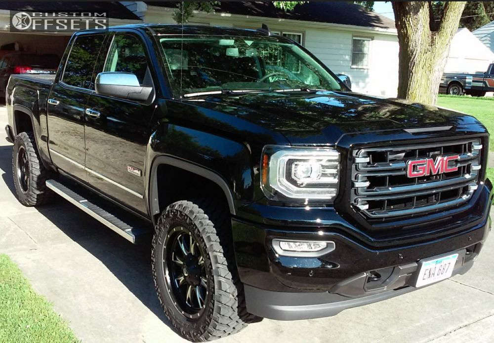 2016 GMC Sierra 1500 with 20x9 1 Fuel Throttle and 305/55R20 Nitto