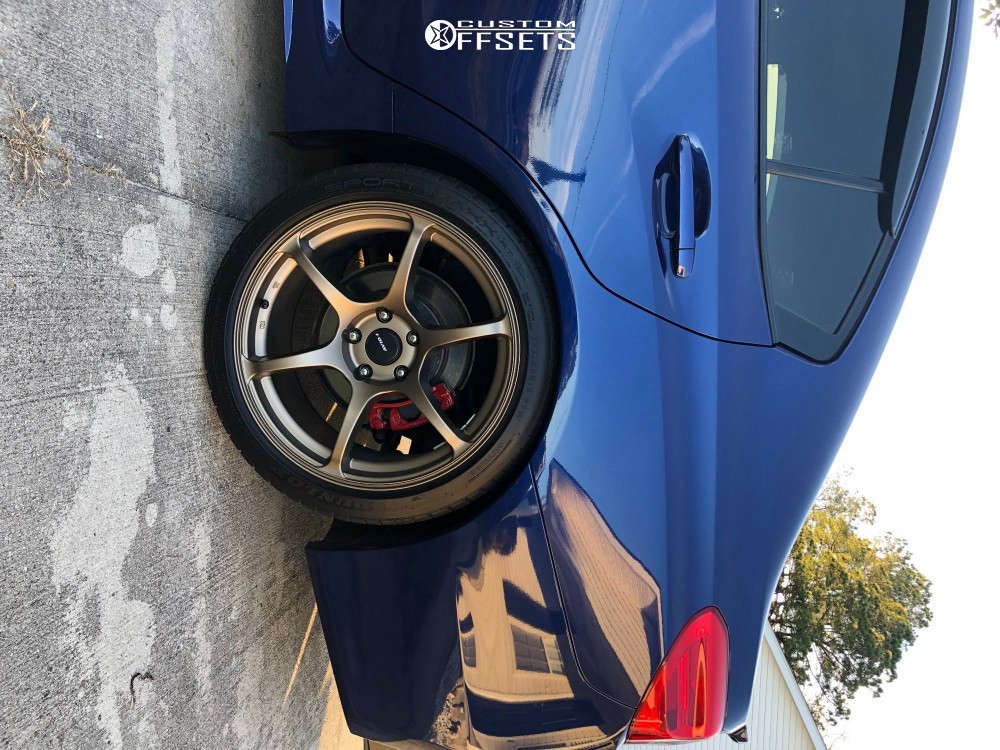 2018 Subaru WRX with 18x9.5 38 AVID1 AV12 and 245/40R18 Dunlop
