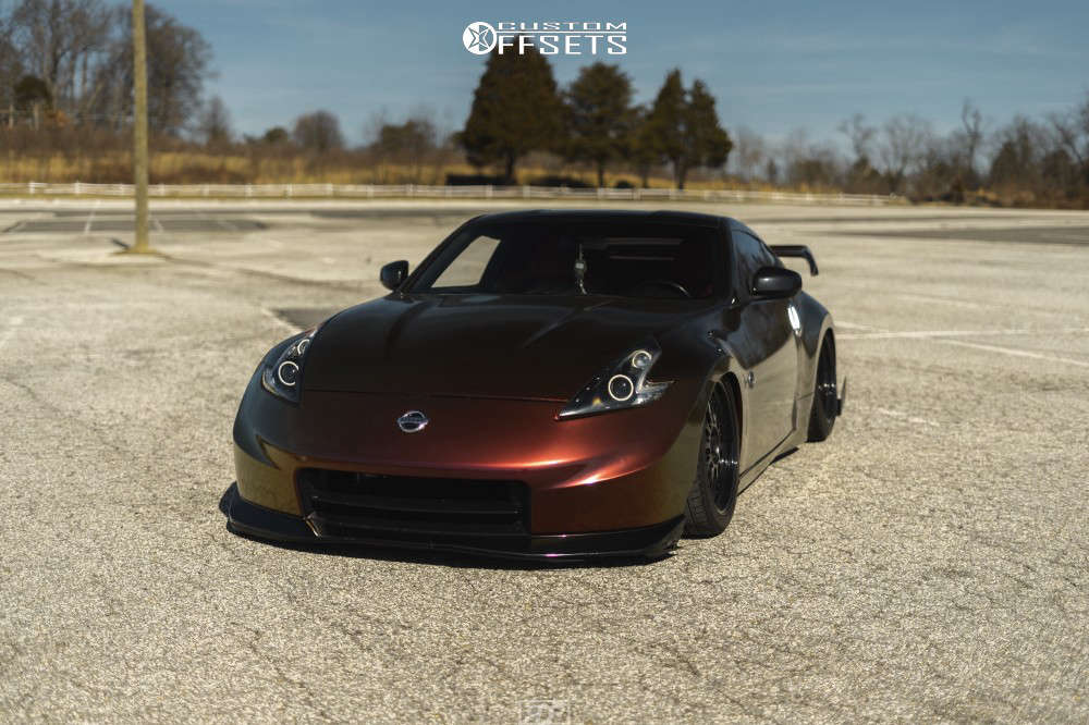 2014 Nissan 370Z Wheel Offset Tucked Air Suspension 613562 Custom