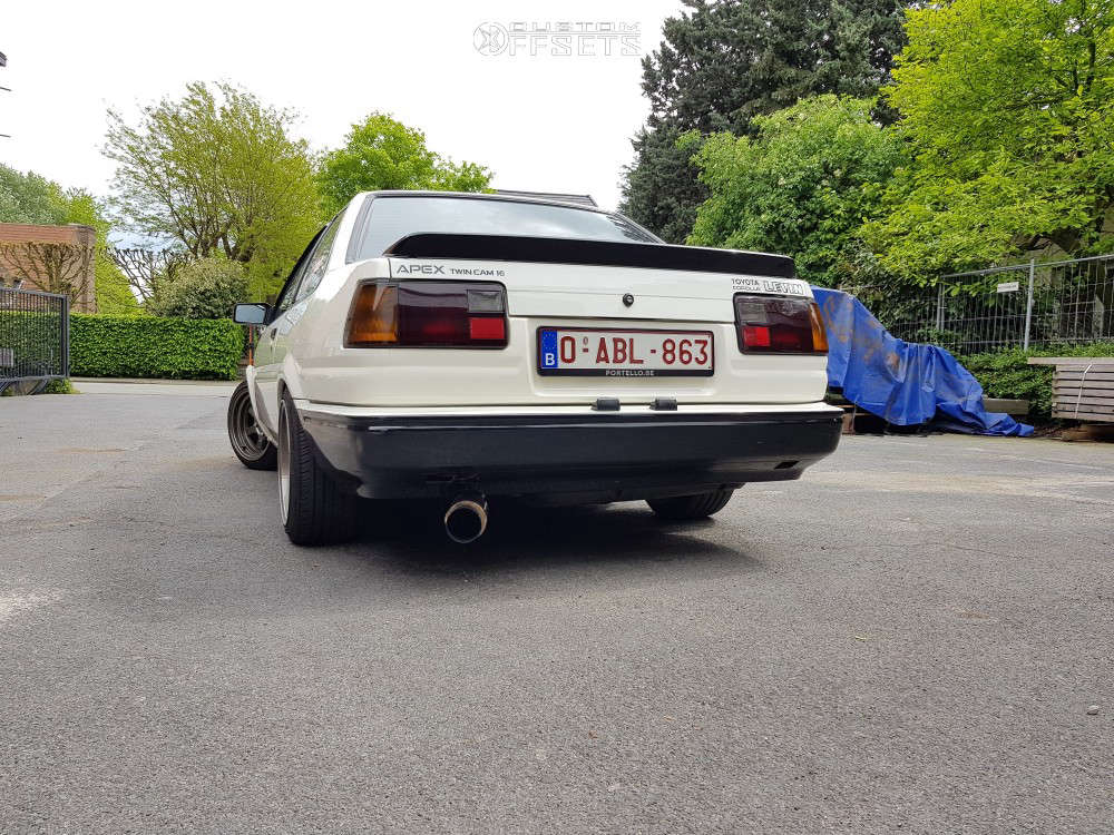 1984 Toyota Corolla with 15x8 0 Rays Engineering Te37 V and 195