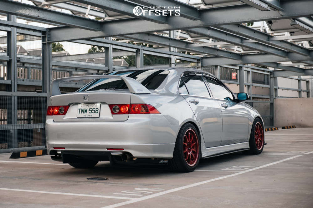 Tsx Rays Wheels 2005 Acura TSX with 17x9.5 45 Volk CE28RT and 255/40R17 Yokohama Advan ...
