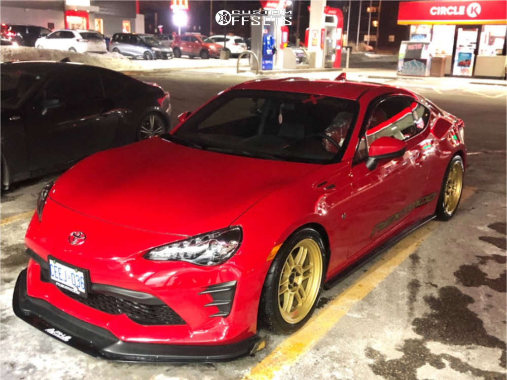 2017 Toyota 86 with 17x9 45 Enkei RPF1 and 245/40R17 Yokohama