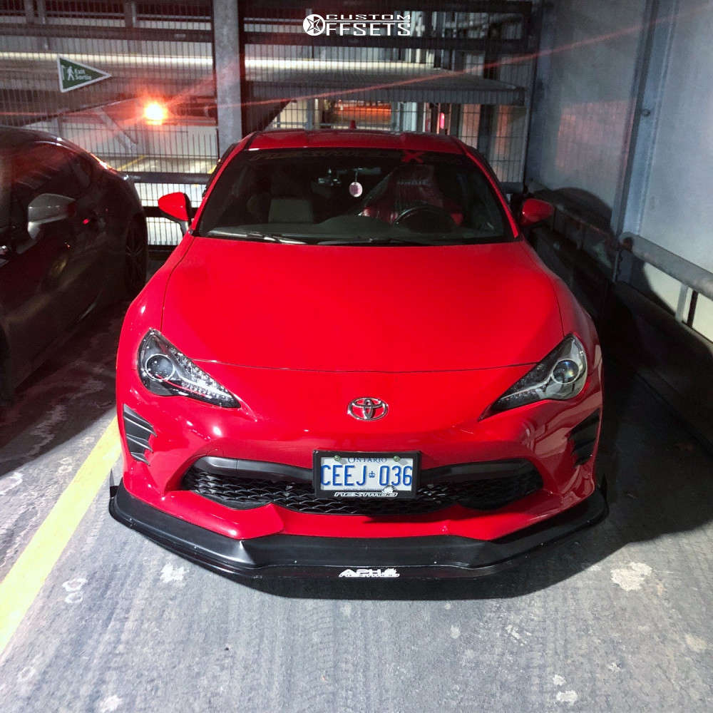 2017 Toyota 86 with 17x9 45 Enkei RPF1 and 245/40R17 Yokohama
