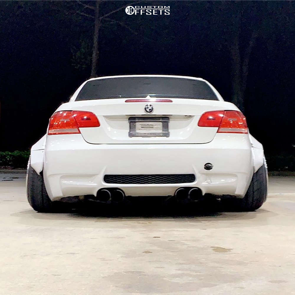 2007 BMW 335is Wheel Offset Tucked Air Suspension 624536 Custom Offsets