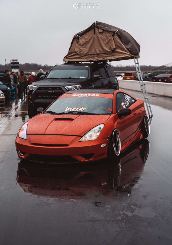 2004 Toyota Celica with 17x10 14 Work VS KF and 205/40R17 Nankang NS-20 ...