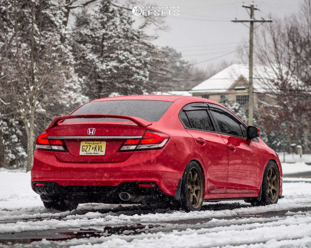 2013 Honda Civic with 17x9 38 Gram Lights 57DR and 245/40R17 Kumho