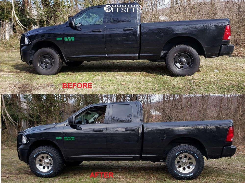 2018 Ram 1500 with 17x9 -12 Mickey Thompson Classic Iii and 35/12.5R17 ...