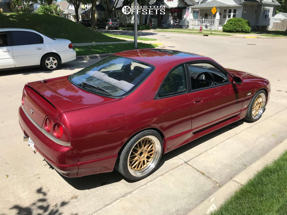 Skyline R33 Rims 1993 Nissan Skyline R33 with 18x9.5 36 BBS Lm and 225/40R18 Yokohama S ...