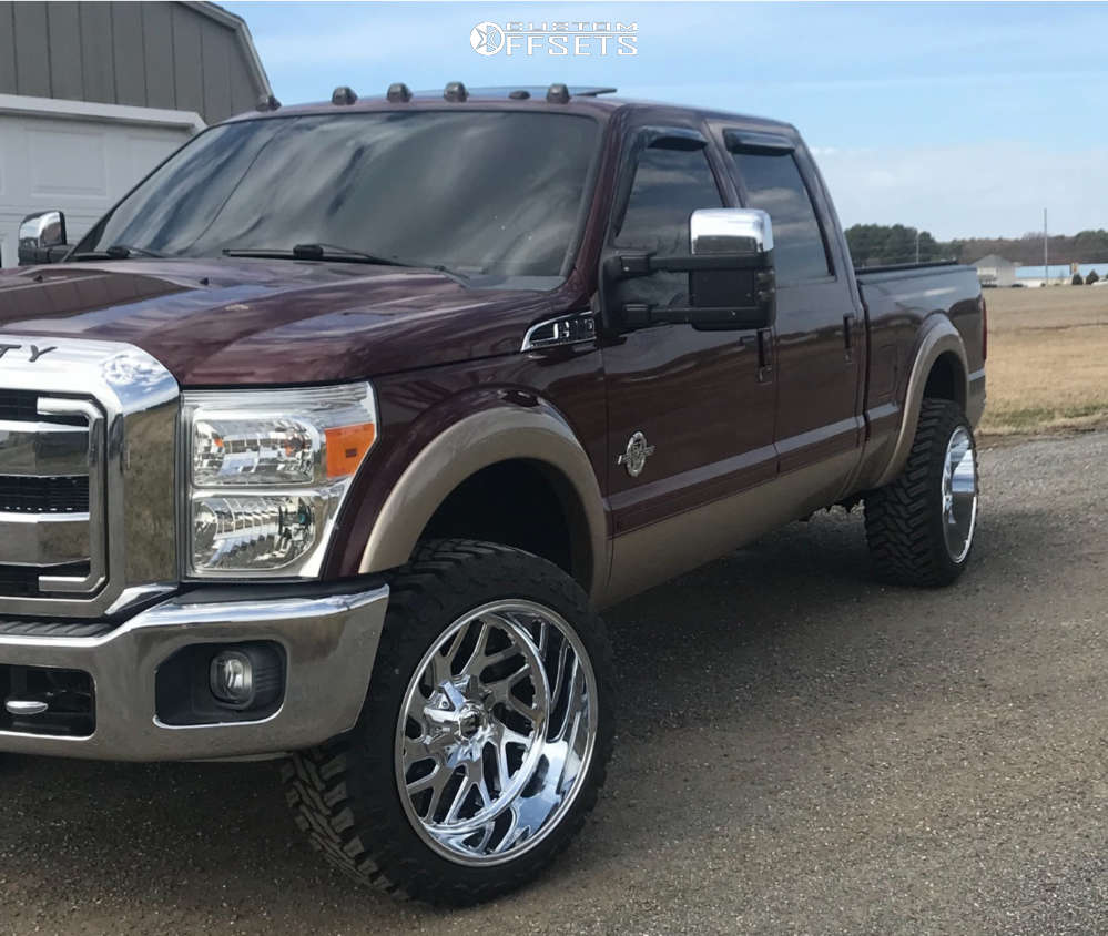 2012 Ford F250 Super Duty with 22x12 43 Fuel Triton and 33/12.5R22