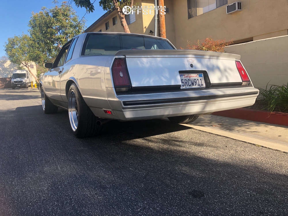 1985 Chevrolet Monte Carlo with 18x9.5 35 ESR Sr01 and 245/45R18 Toyo Tires Extensa Hp and