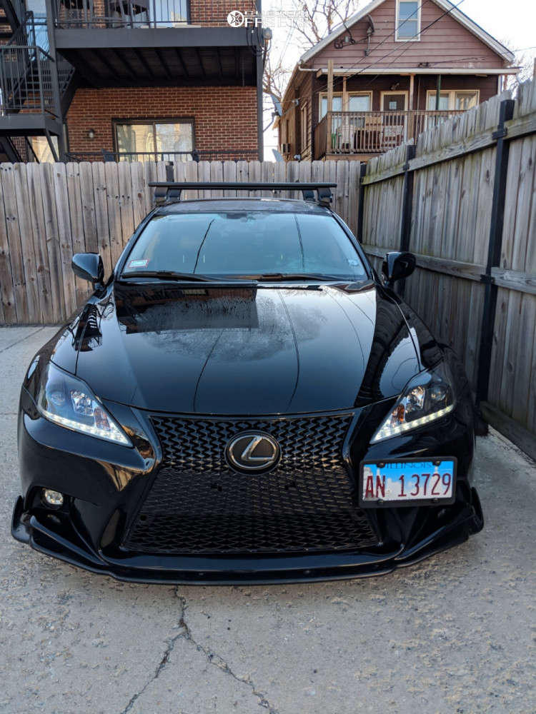 2008 Lexus IS350 with 18x8.5 35 Enkei Raijin and 245/35R18 Continental Extremecontact Sport and