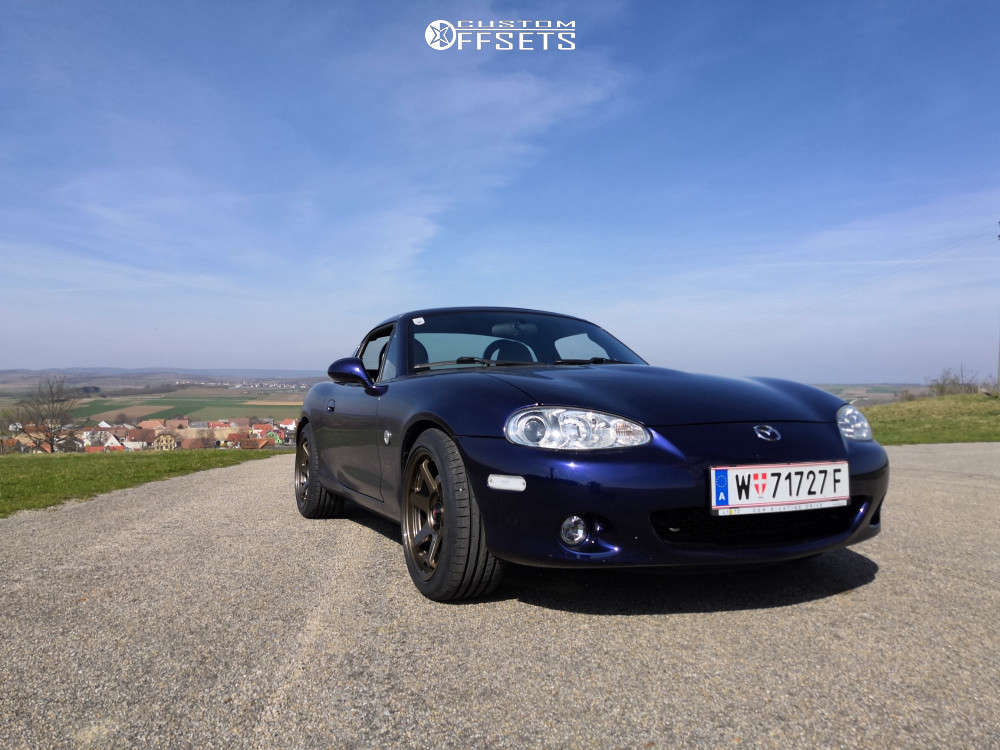 2004 Mazda MX-5 Miata with 16x8 25 Japan Racing Jr3 and 205/45R16