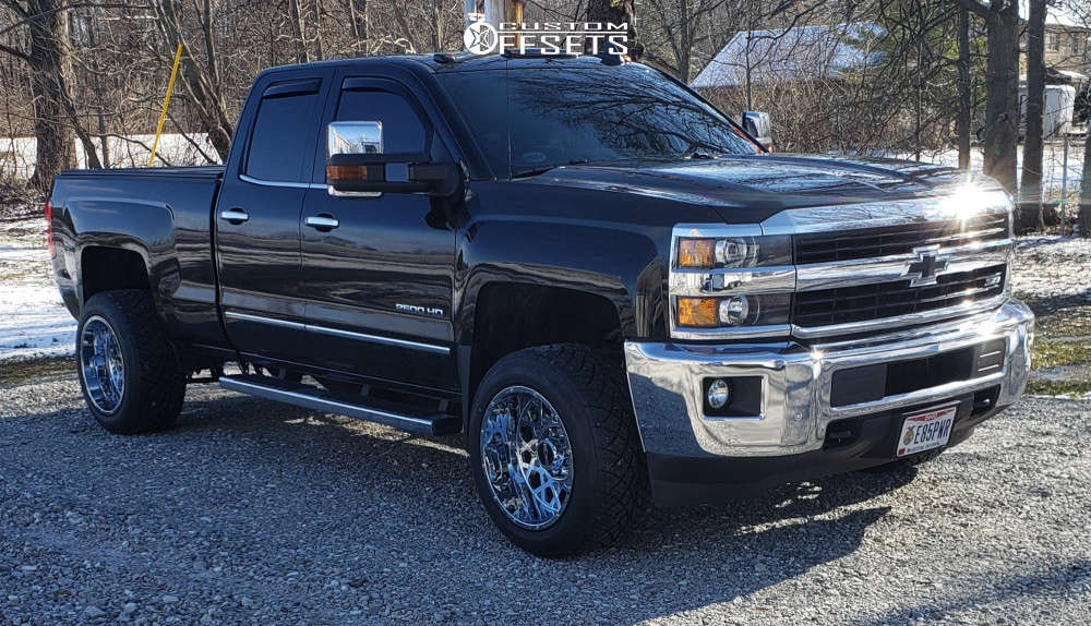 Vision Rocker Chrome 2015 Chevrolet Silverado 2500 HD with 20x12 -51 Vision Rocker and 305 ...