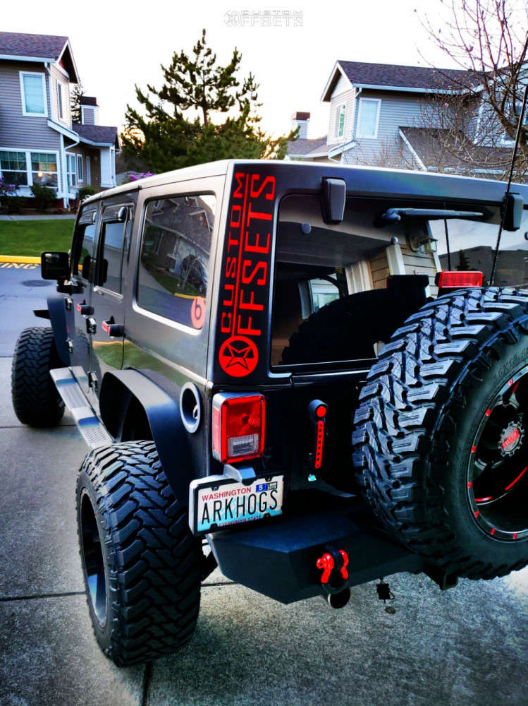 2012 Jeep Wrangler JK Wheel Offset Aggressive > 1" Outside Fender