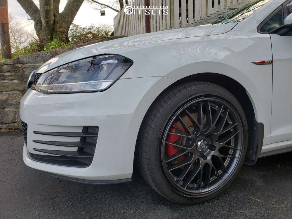 2017 Volkswagen GTI with 18x8 45 Enkei Ekm3 and 225/40R18 Pirelli