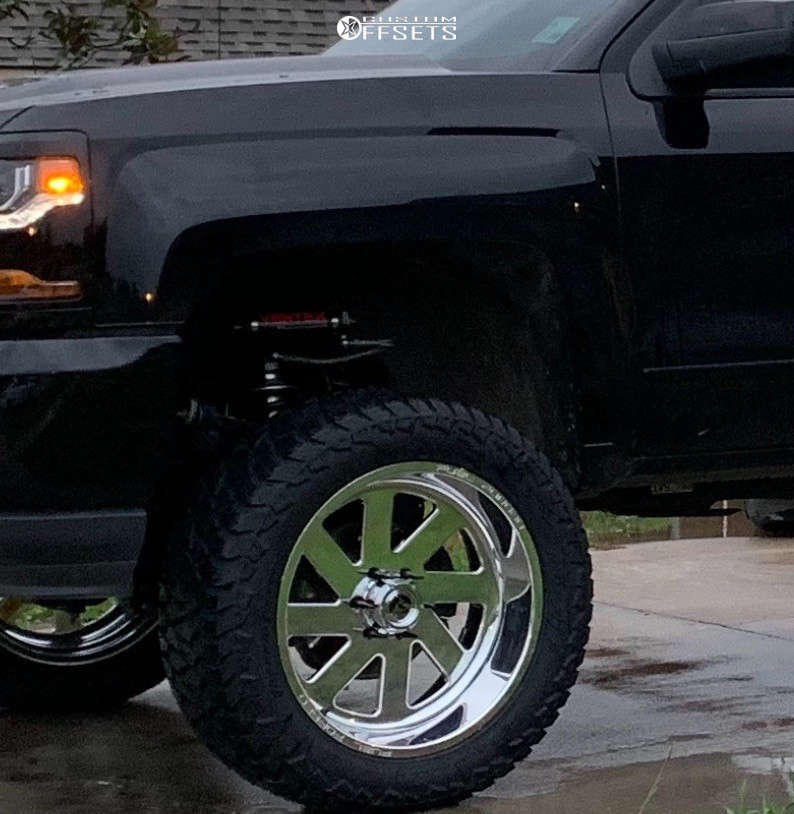 2018 Chevrolet Silverado 1500 with 22x10 25 Fuel Ff02 and 35/12