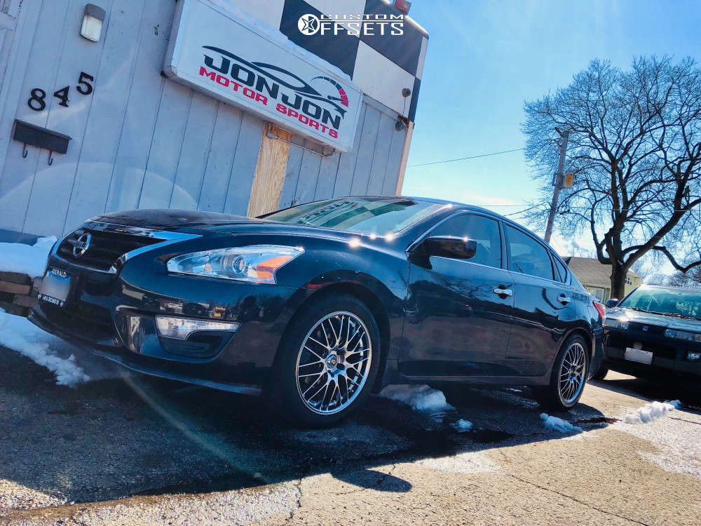 2013 Nissan Altima with 18x7.5 38 Enkei Ekm3 and 235/45R18 Nankang NS