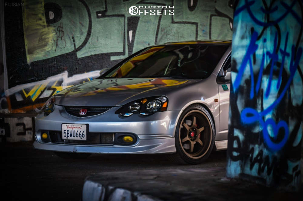 2003 Acura RSX with 18x8.5 35 Aodhan Ah08 and 225/35R18 Accelera