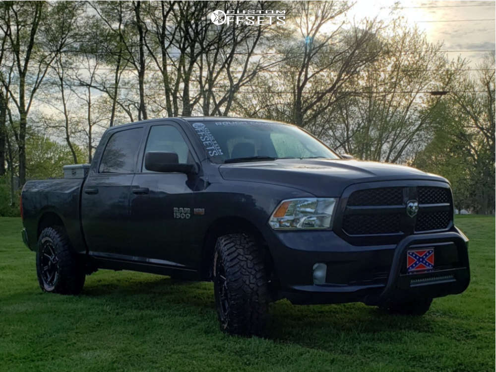 2015 Ram 1500 with 17x9 -12 Ballistic Razorback and 35/12.5R17 General ...