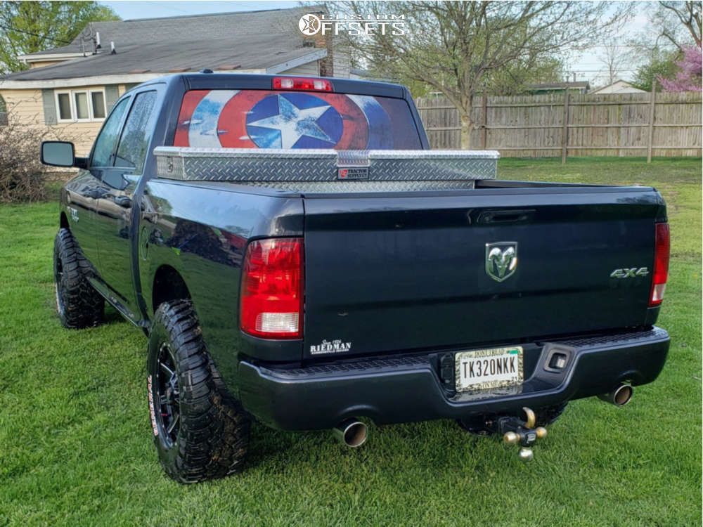2015 Ram 1500 with 17x9 -12 Ballistic Razorback and 35/12.5R17 General ...