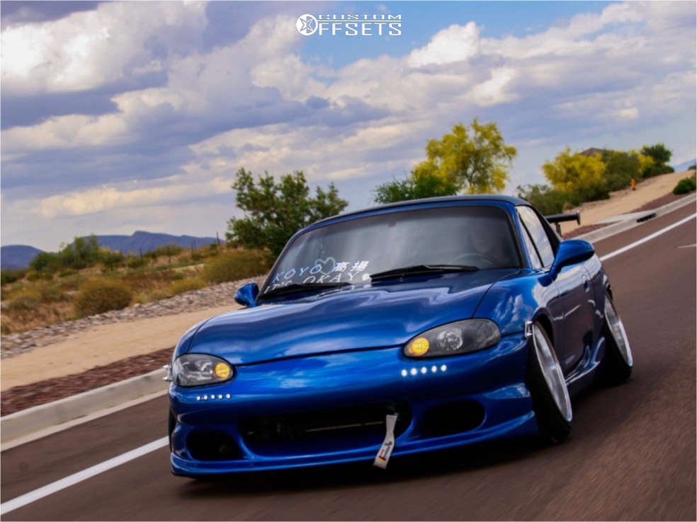 2004 Mazda MX-5 Miata with 17x8 24 SSR Vienna Kreis and 195/40R17