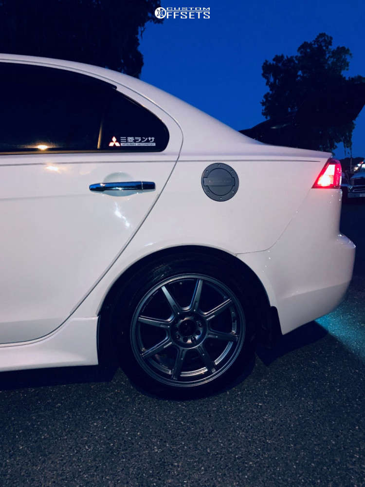 2015 Mitsubishi Lancer with 17x8 20 Drifz Spec-r and 225/45R17 ...