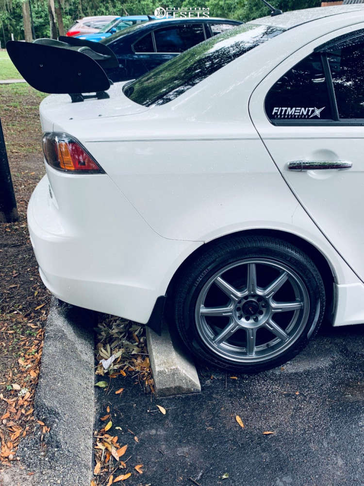 2015 Mitsubishi Lancer with 17x8 20 Drifz Spec-r and 225/45R17 ...