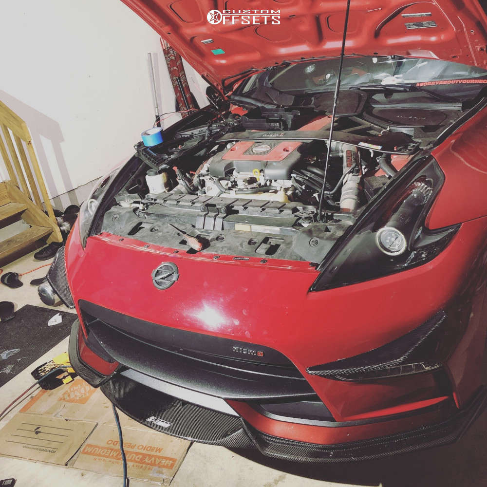 2015 Nissan 370Z with 19x10.5 7 Work Meister S1 3p and 265/35R19