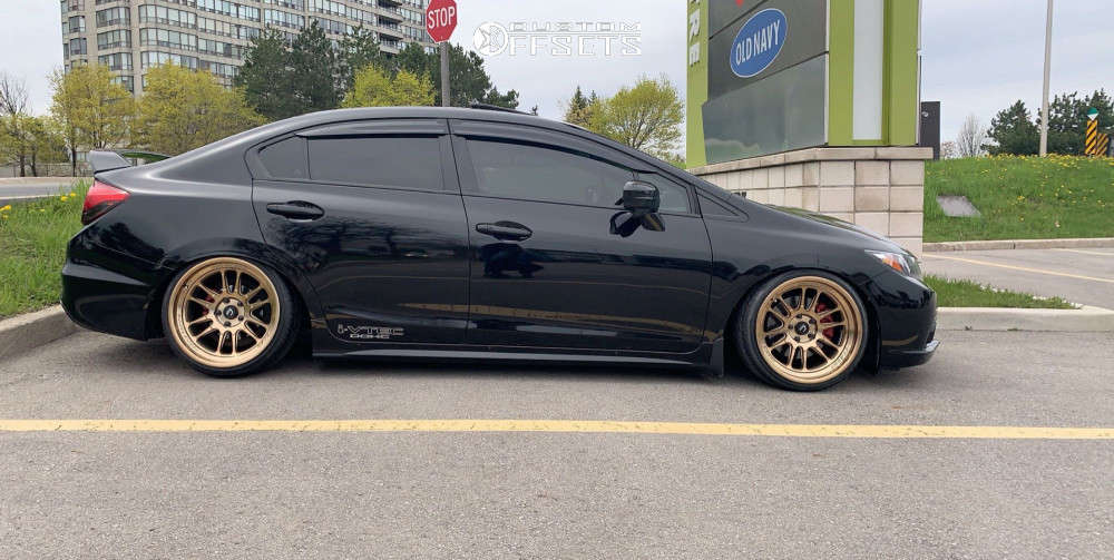 2014 Honda Civic with 18x9.5 10 Cosmis Racing XT206R and 215/35R18