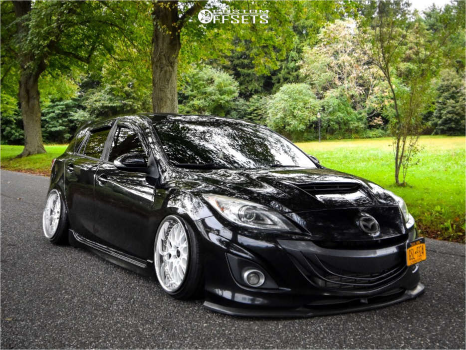 2012 Mazda MazdaSpeed3 with 18x10 18 Work Rezax Ii and 205/40R18