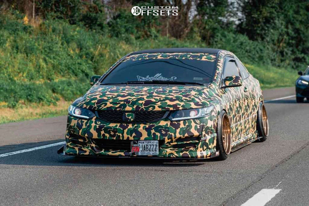 2009 Honda Civic with 17x9 5 Cosmis Racing XT-206R and 205