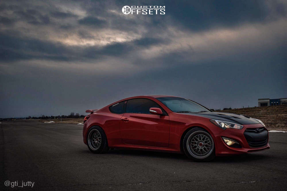 2013 Hyundai Genesis Coupe Nearly Flush Coilovers Custom Offsets