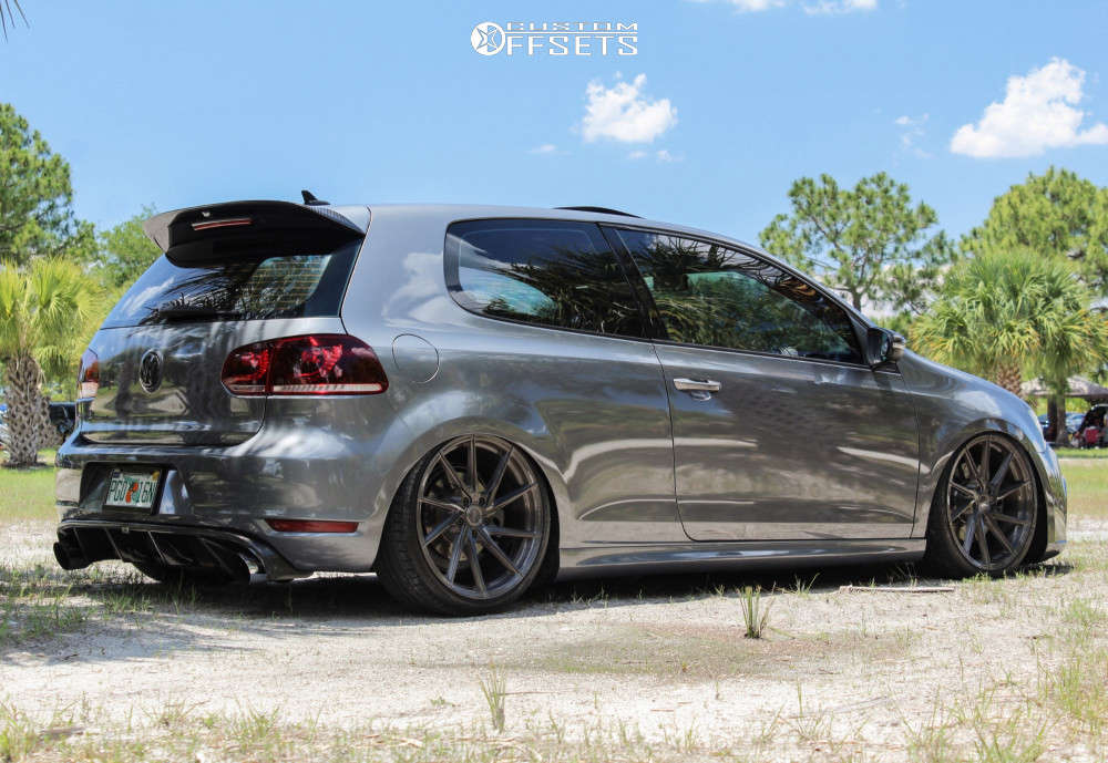 2010 Volkswagen GTI with 19x8.5 45 Stance Sf-01 and 225/35R19 Hankook ...