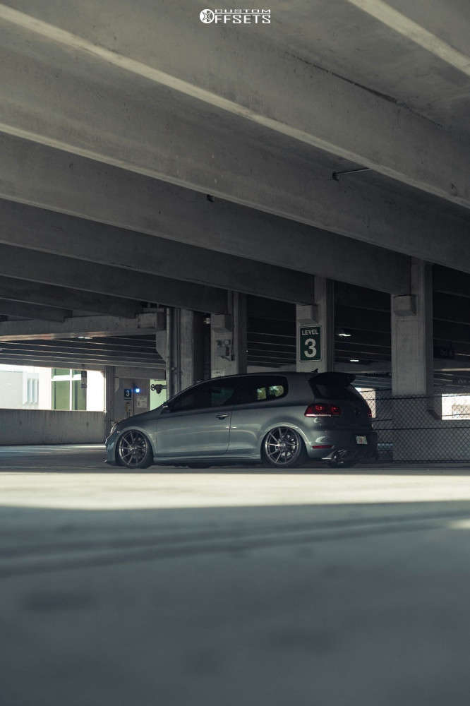 2010 Volkswagen GTI with 19x8.5 45 Stance Sf-01 and 225/35R19 Hankook ...