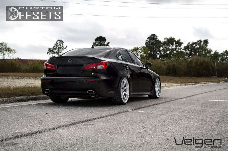 2010 Lexus IS F with 20x9 35 Velgen VMB8 and 255/30R20 Hankook V12 and ...